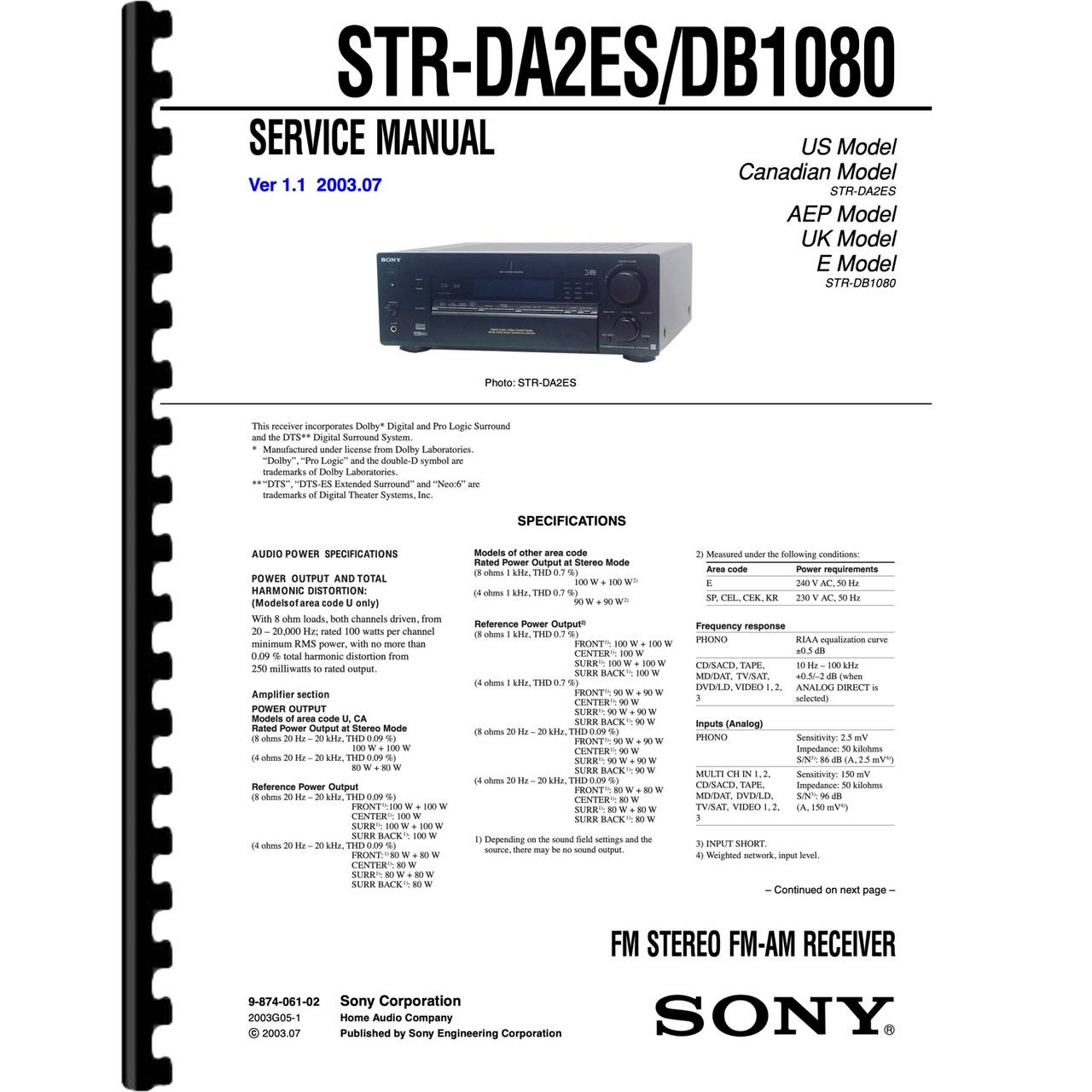 Sony STR-DB1080