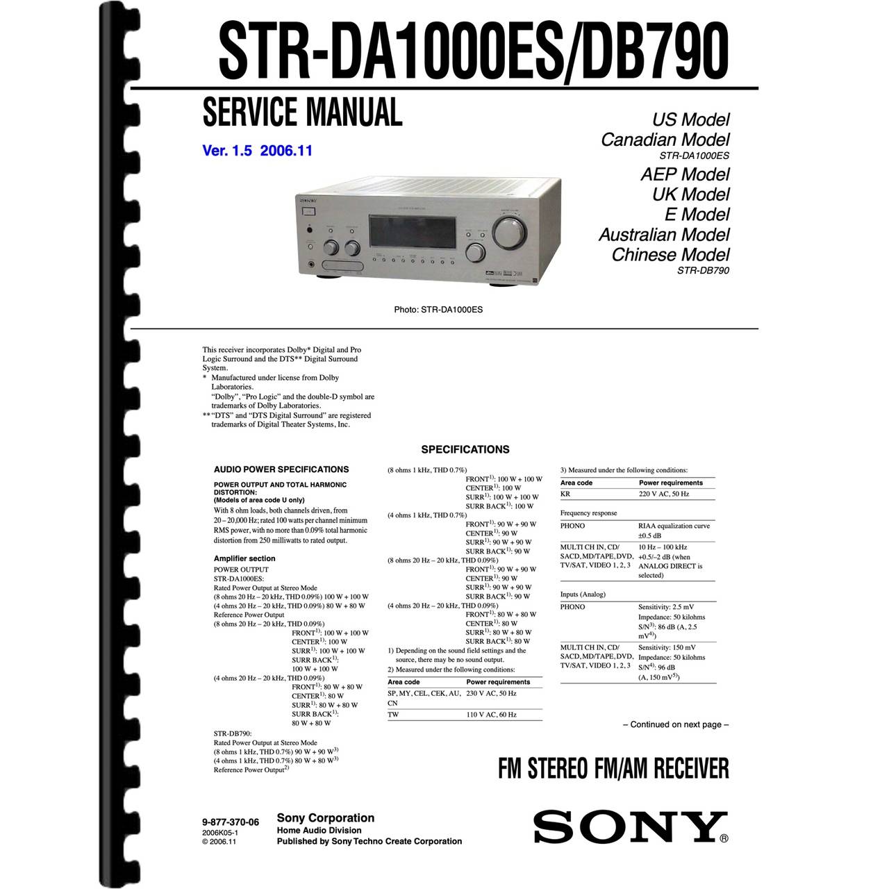 Sony STR-DB790