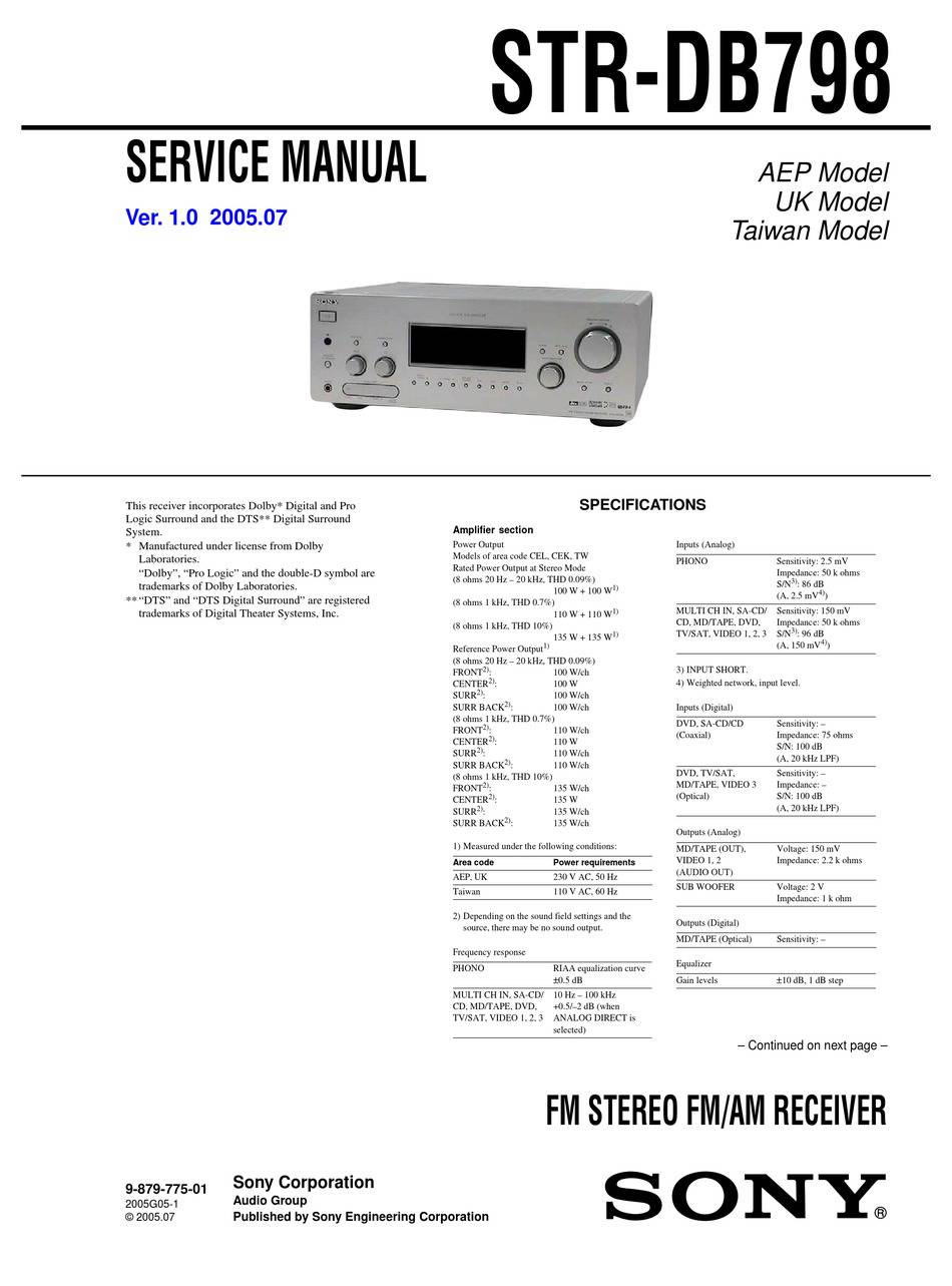 Sony STR-DB798