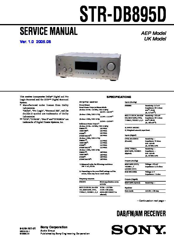 Sony STR-DB895D