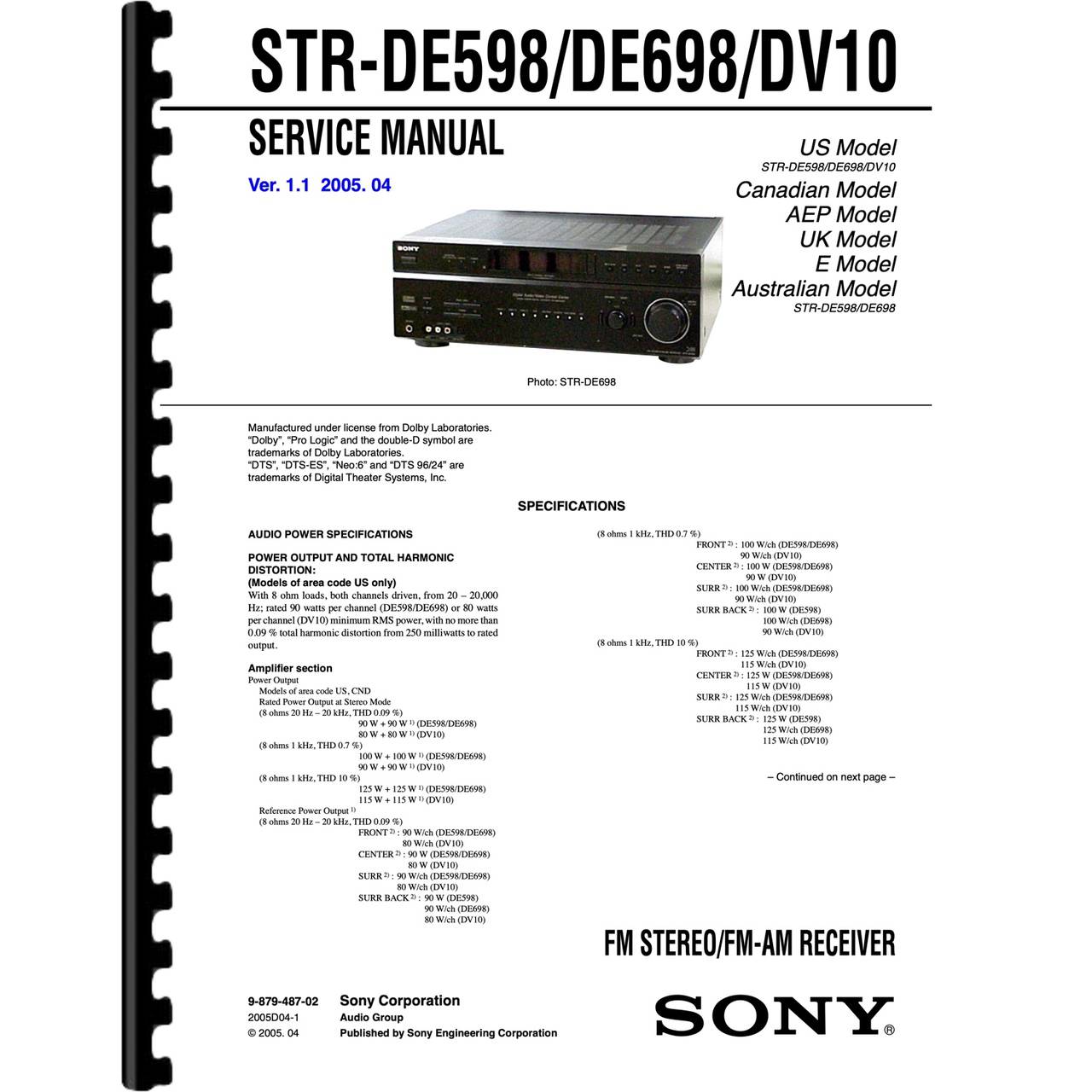 Sony STR-DV10