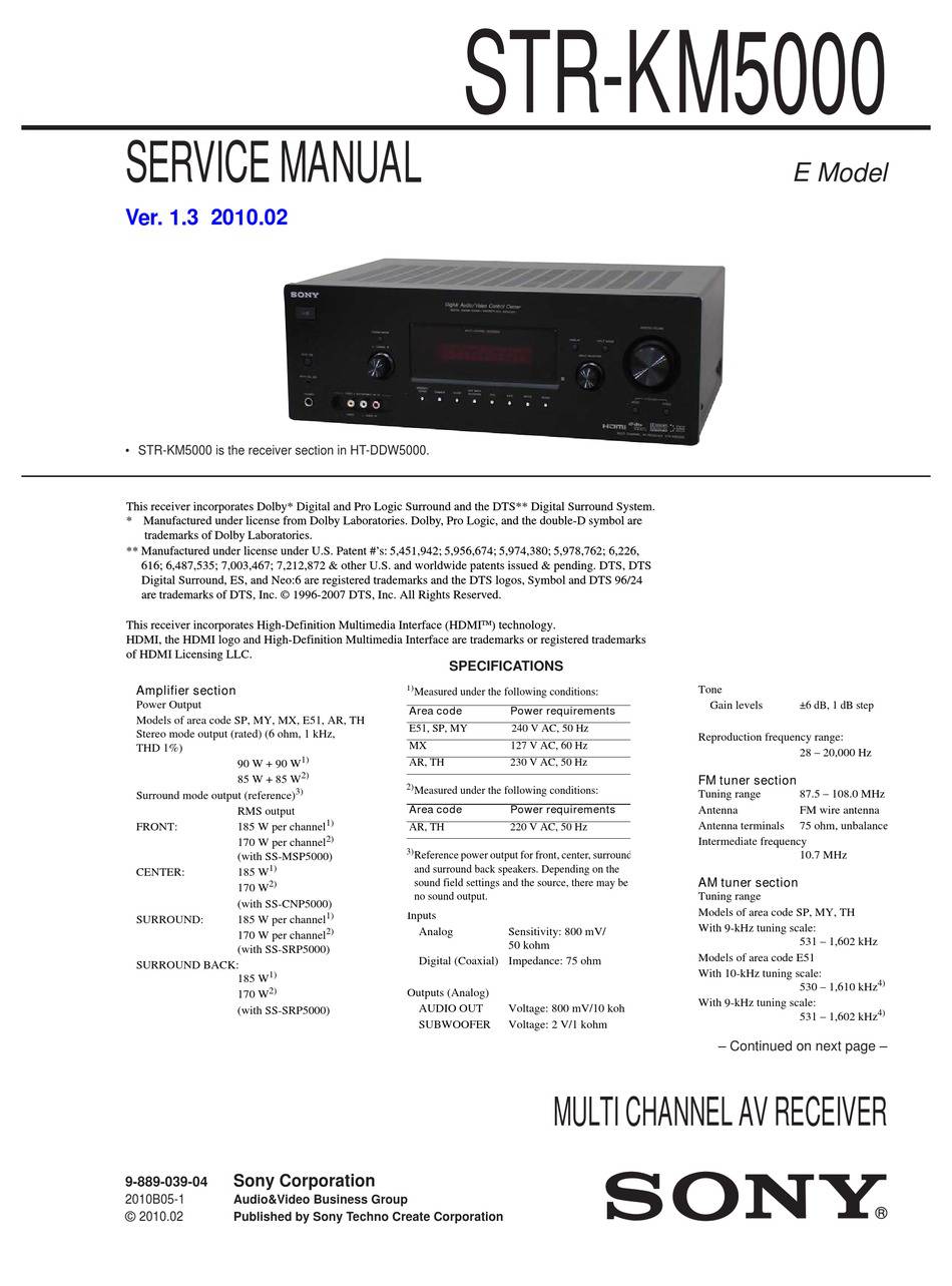 Sony STR-KM5000