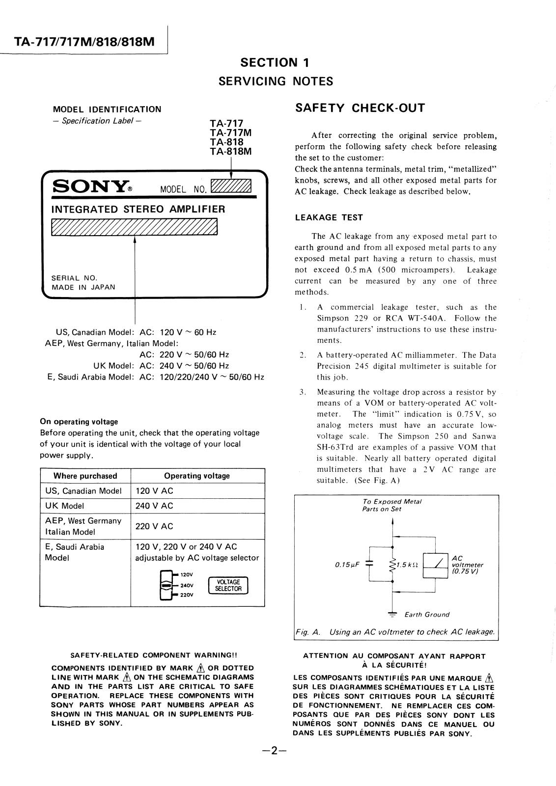 Sony TA-818 (M)