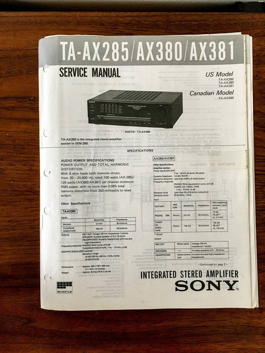 Sony TA-AX381