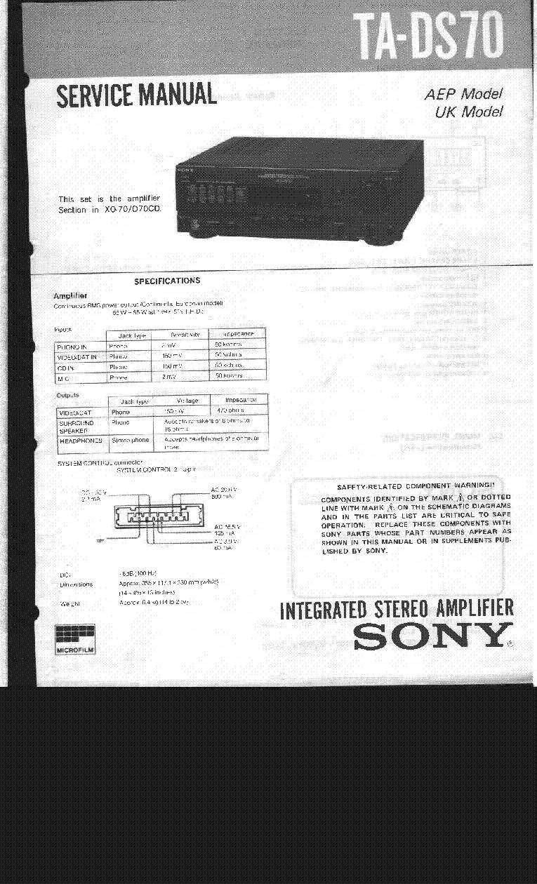 Sony TA-DS70