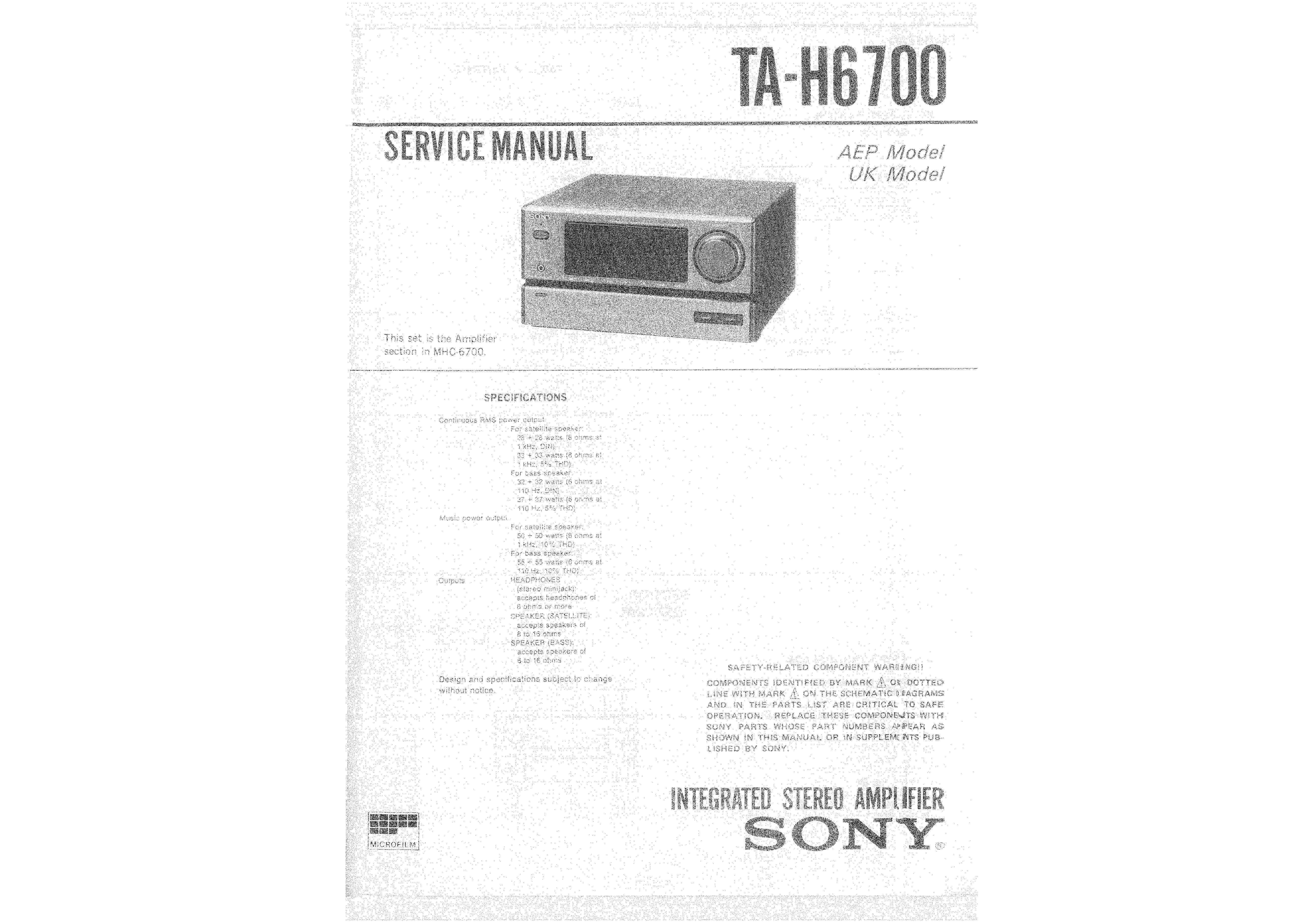 Sony TA-H6700