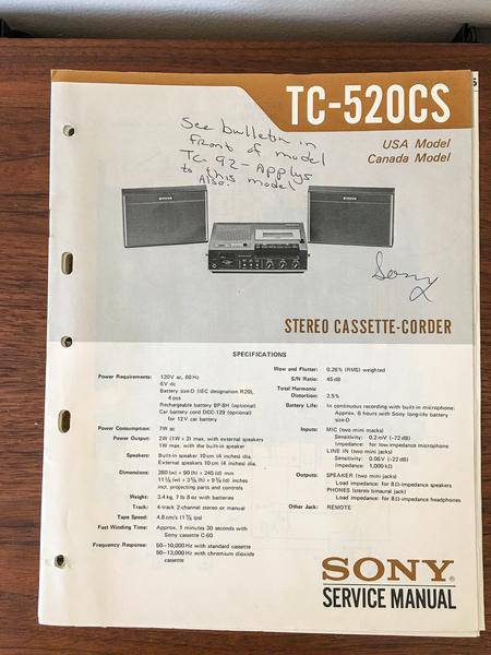 Sony TC-520CS