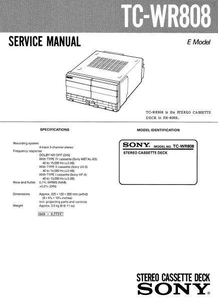 Sony TC-WR808