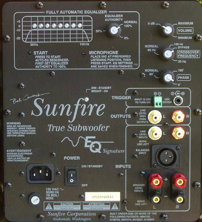 Sunfire True Subwoofer EQ Signature