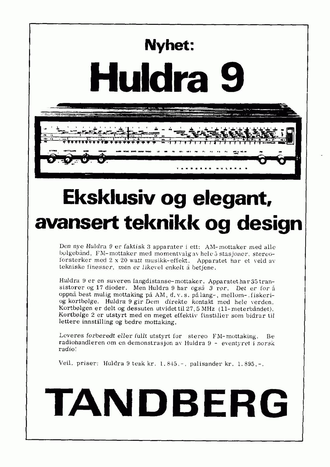 Tandberg Huldra 1A