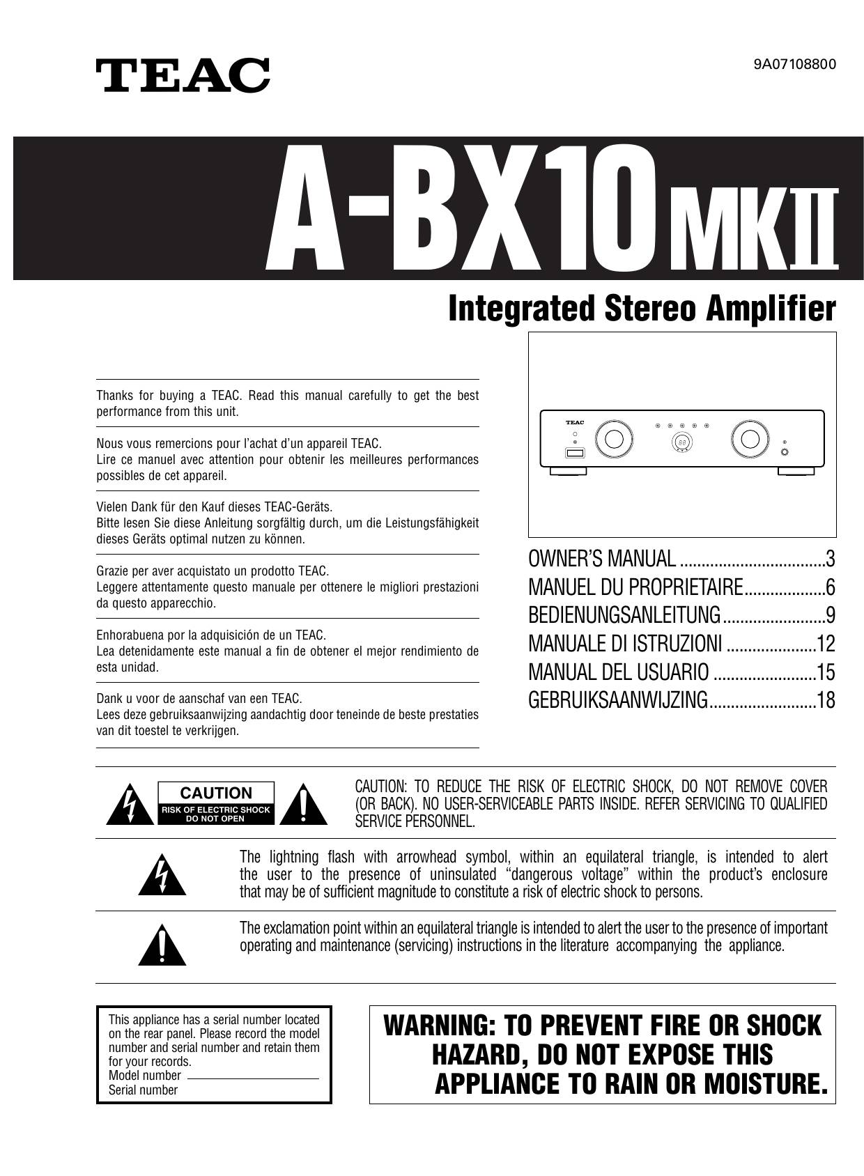 TEAC A-BX10 (mkI)