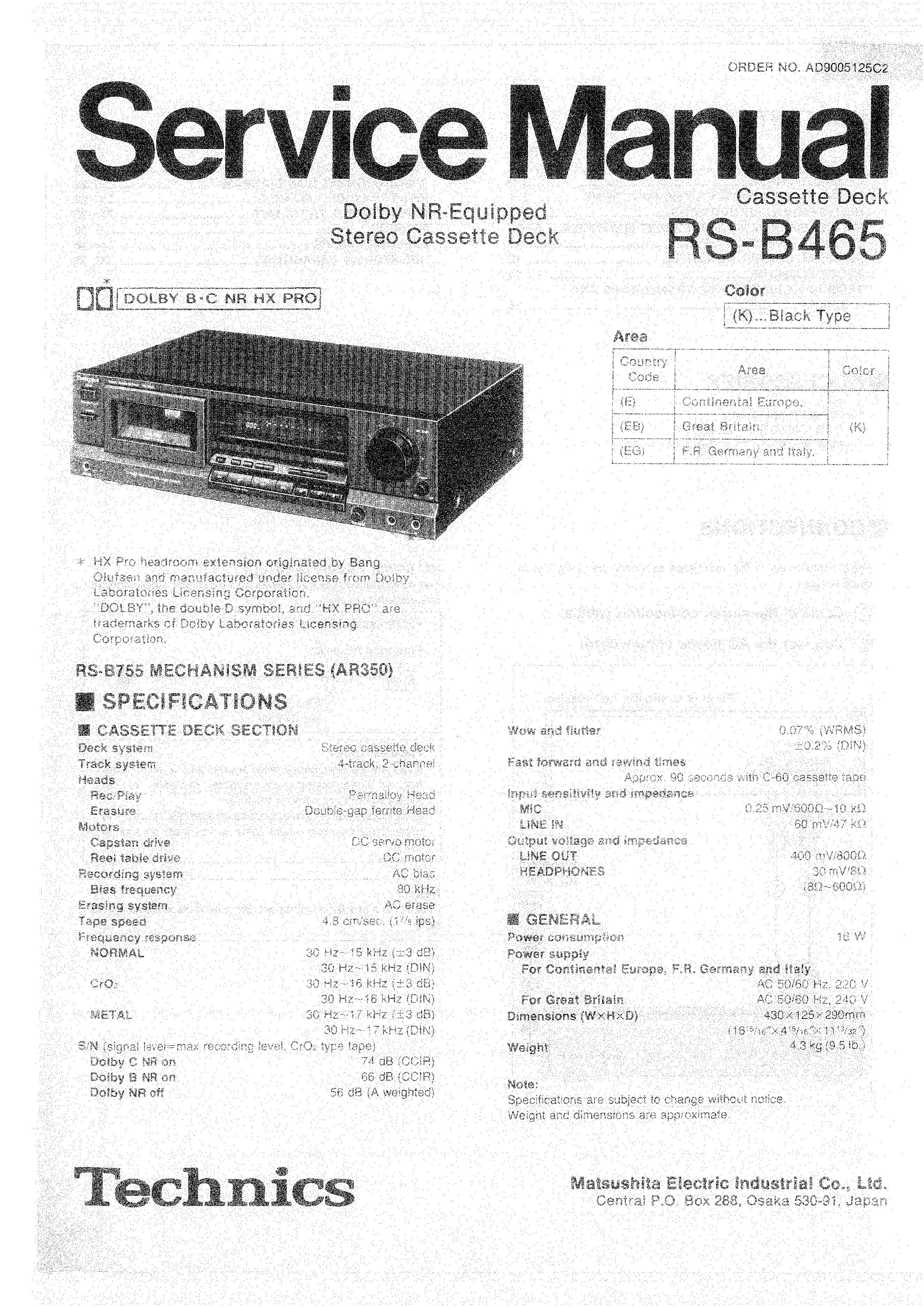 Technics RS-B465
