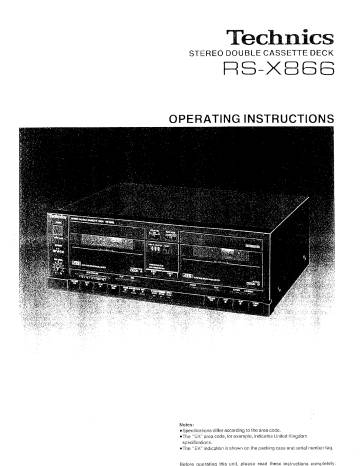 Technics RS-X866