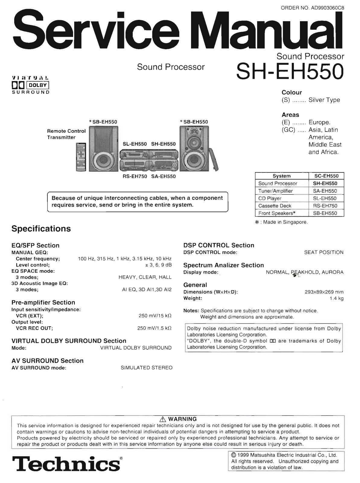 Technics SA-EH550