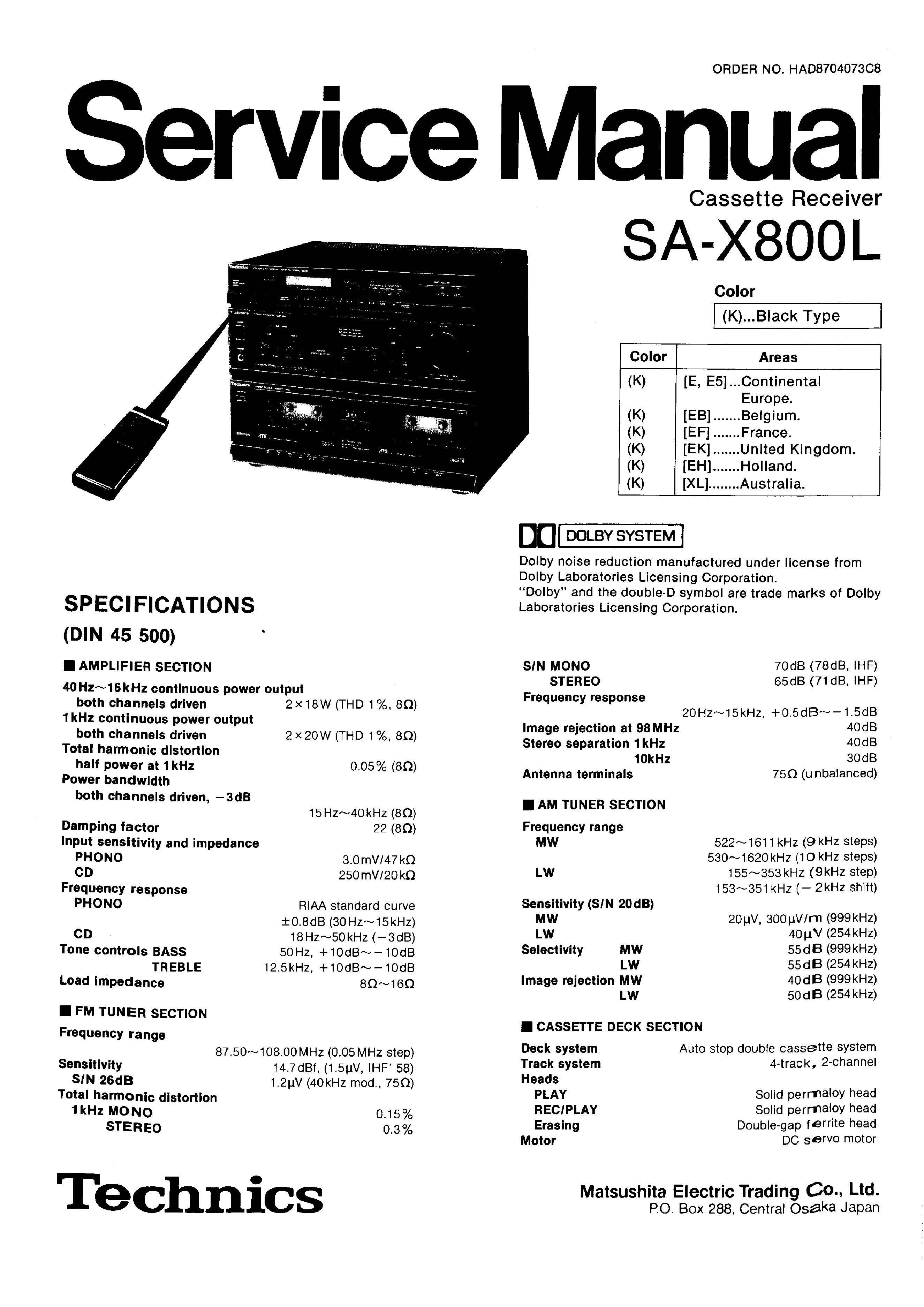 Technics SA-X800 (800L)