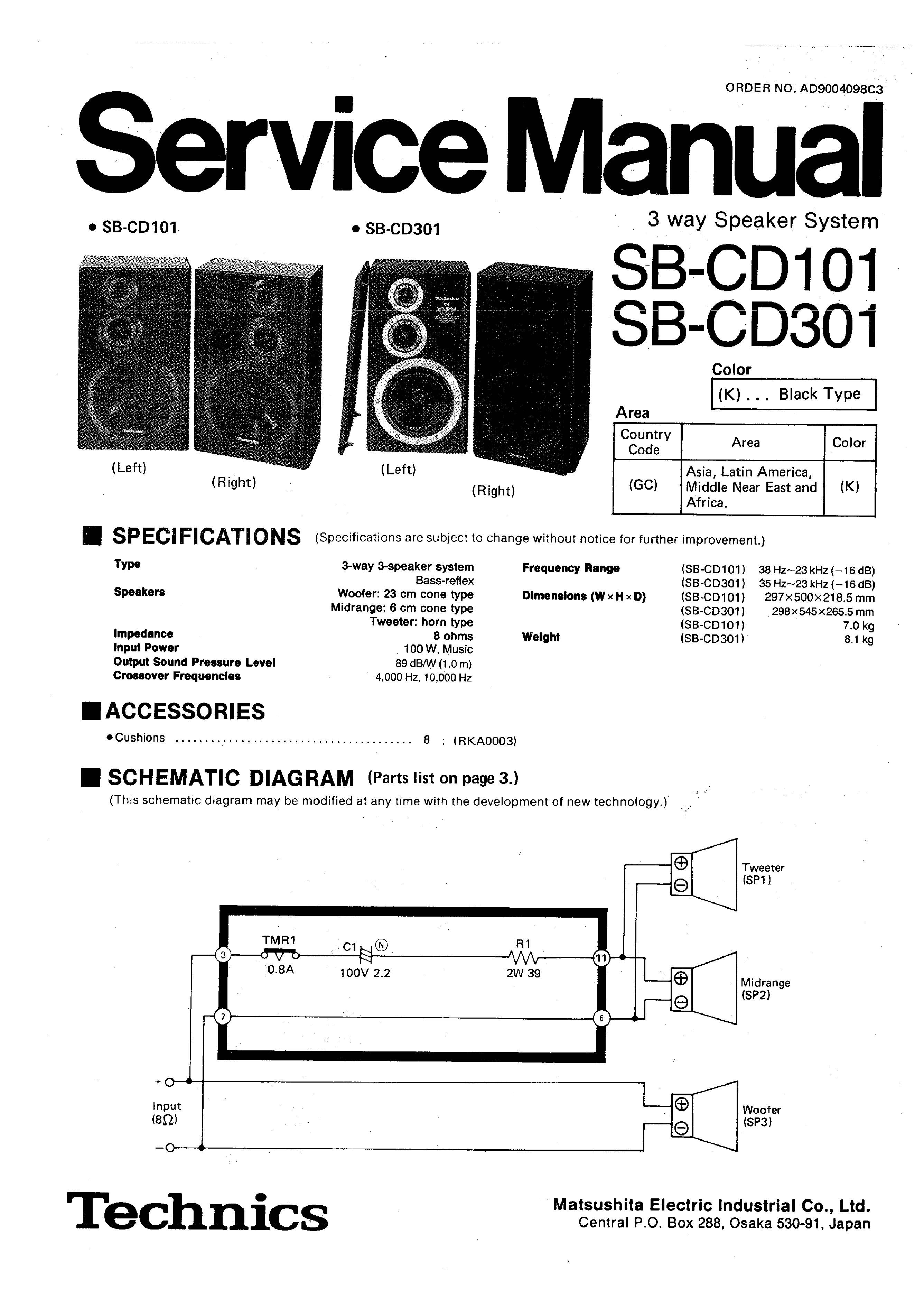 Technics SB-CD301