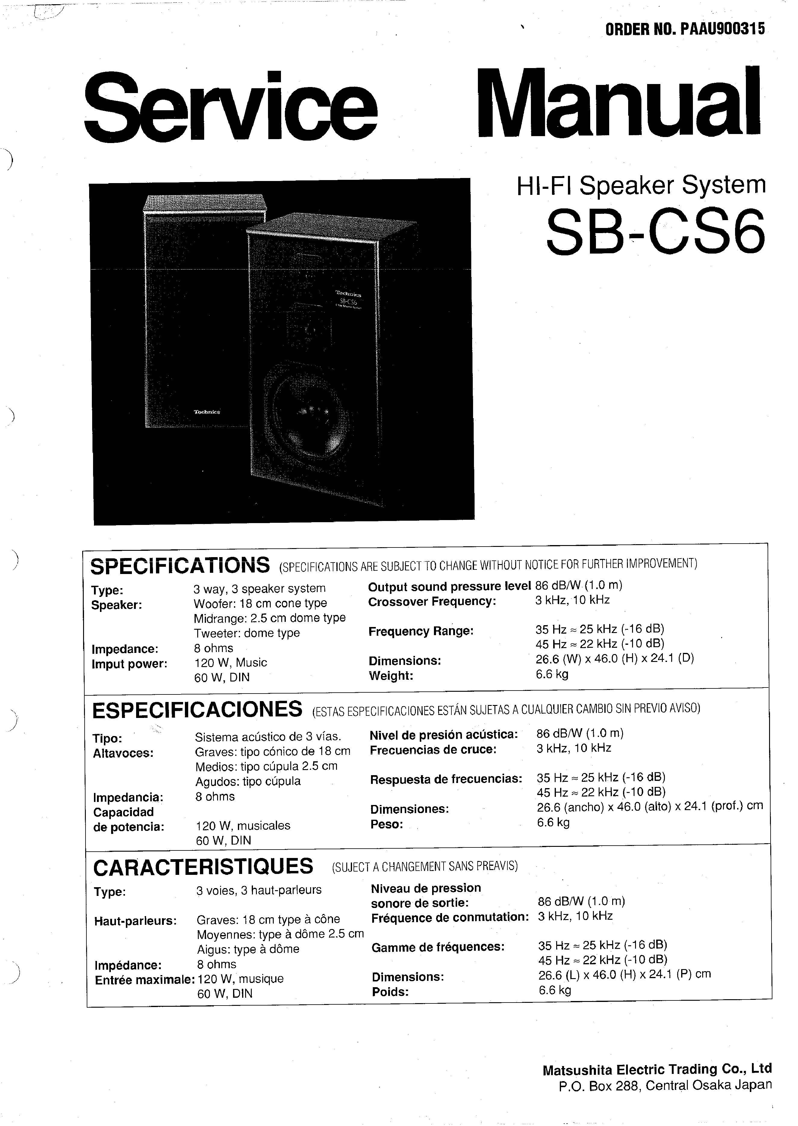 Technics SB-CS6