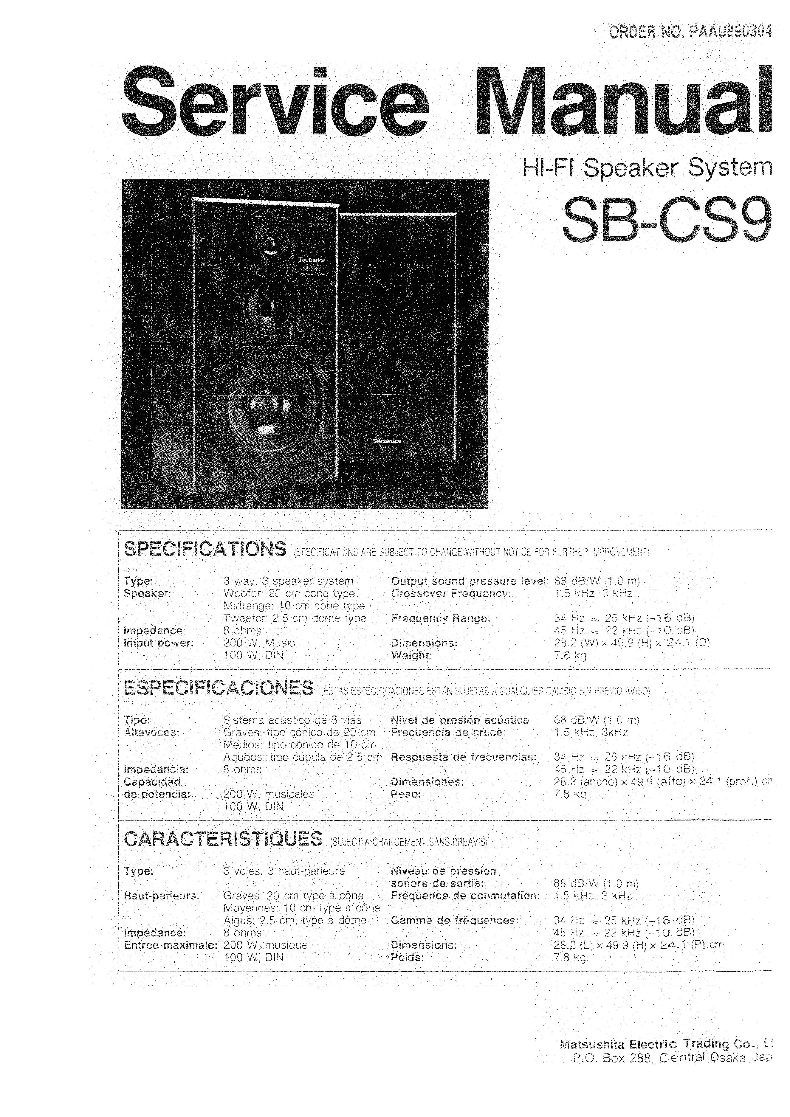 Technics SB-CS9