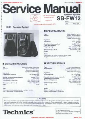 Technics SB-FW12