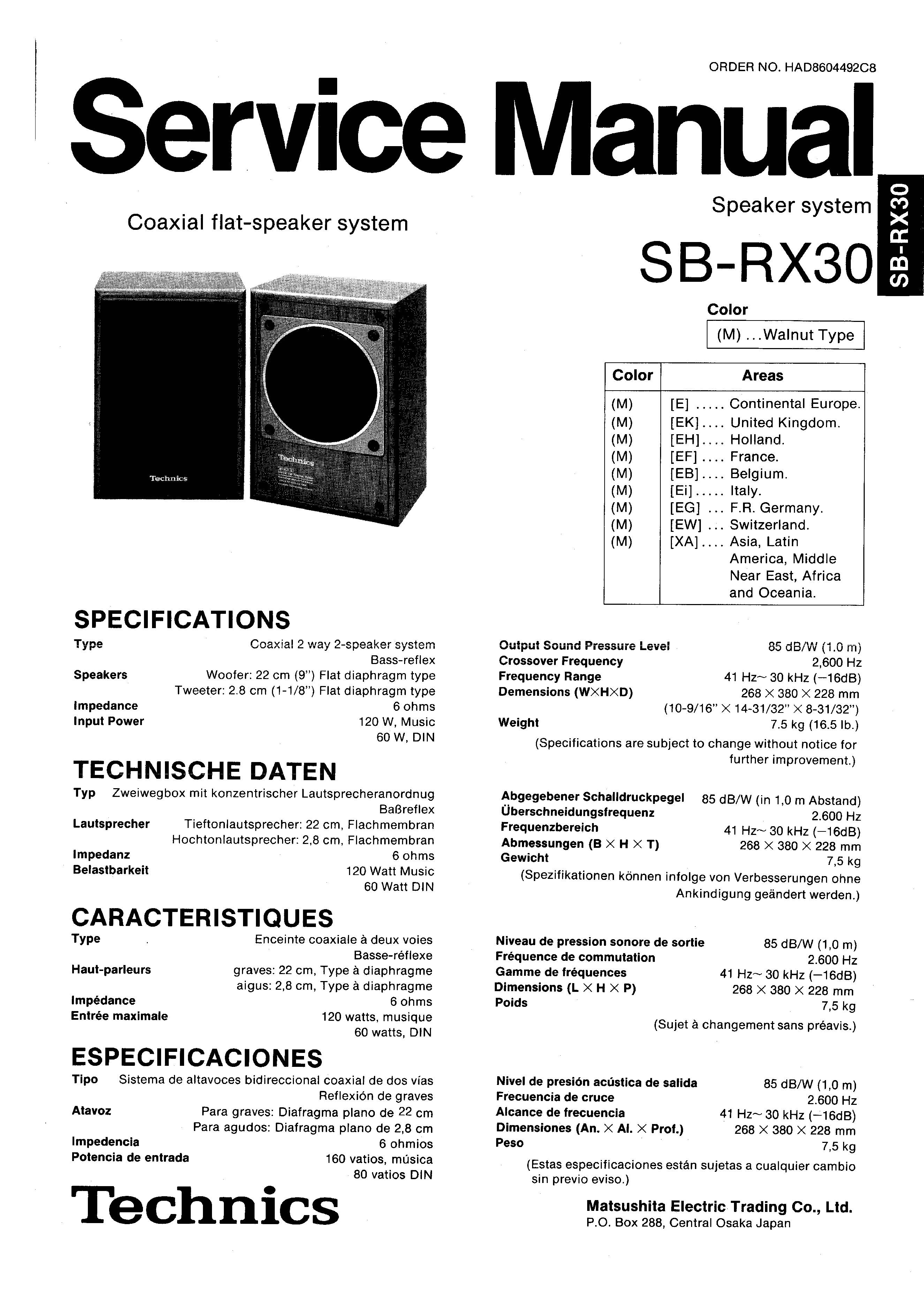 Technics SB-RX30