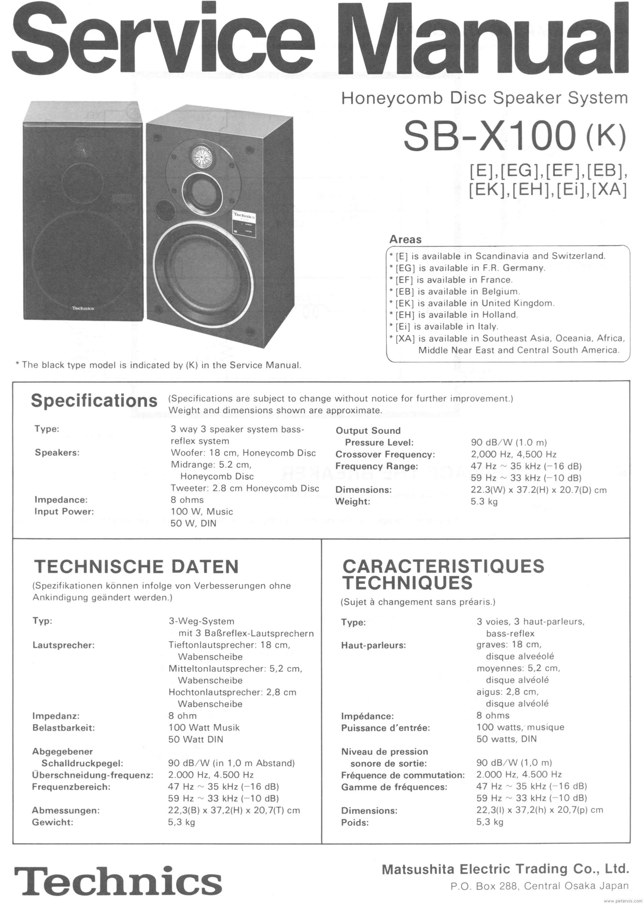 Technics SB-X100