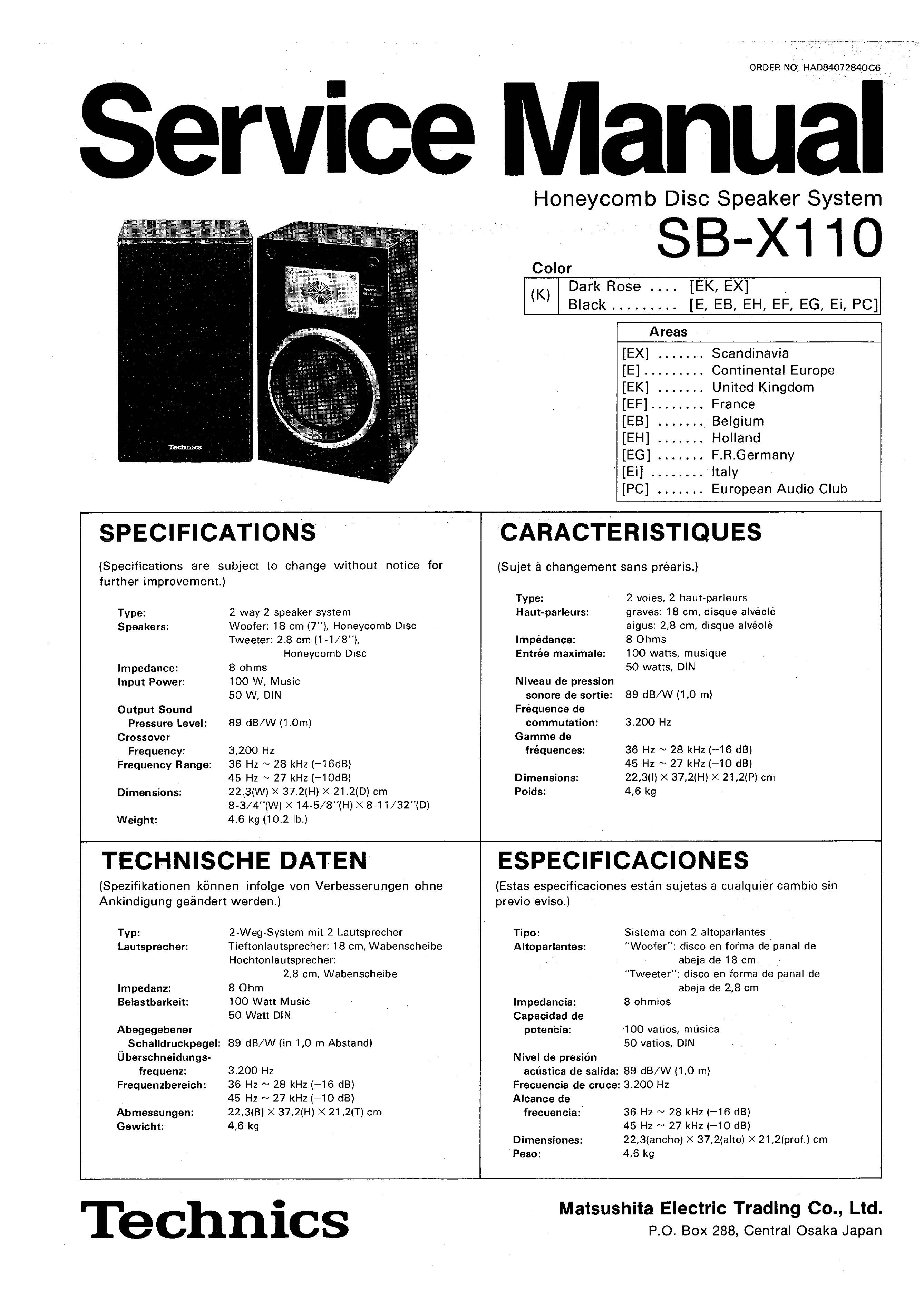 Technics SB-X110