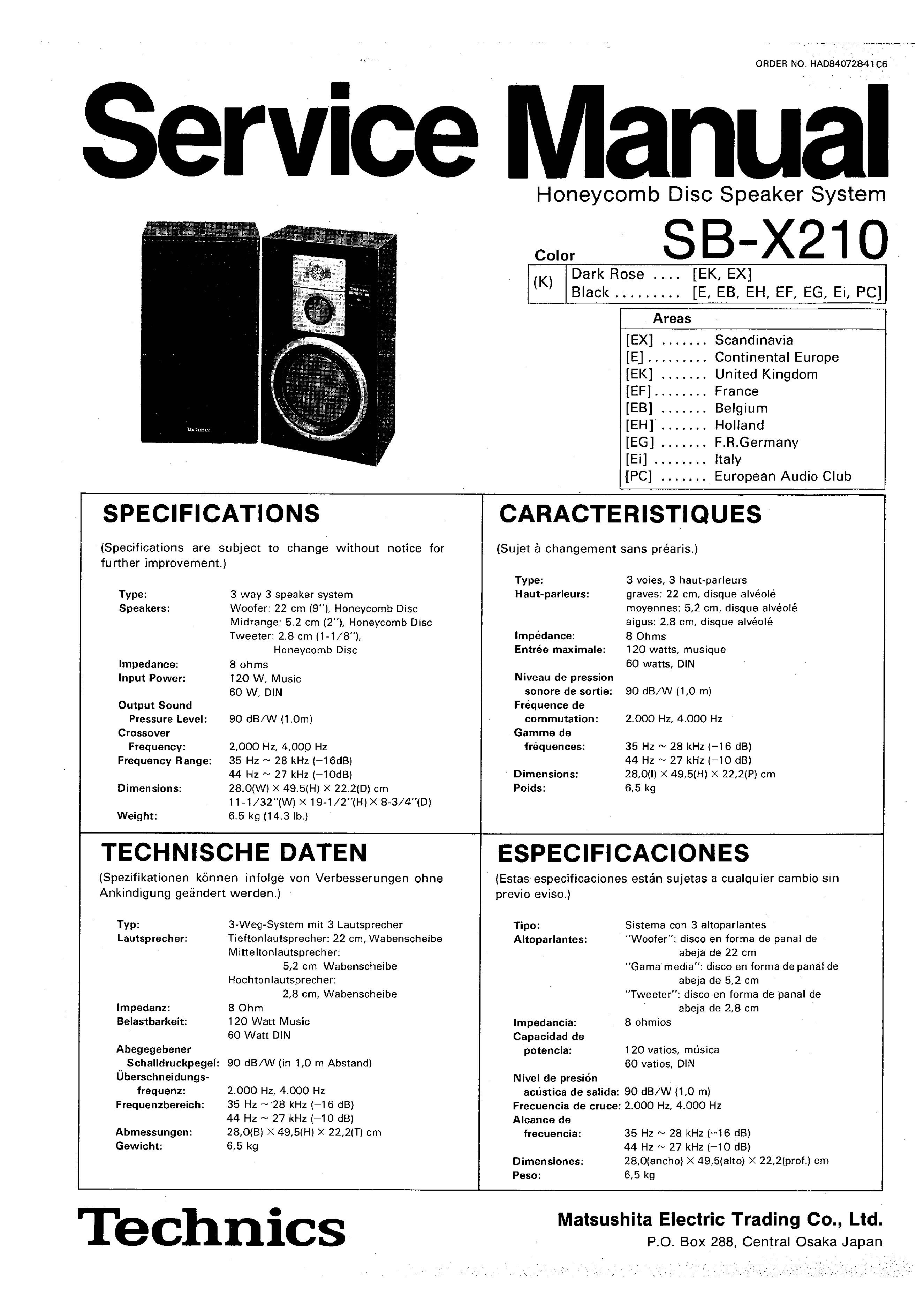 Technics SB-X210