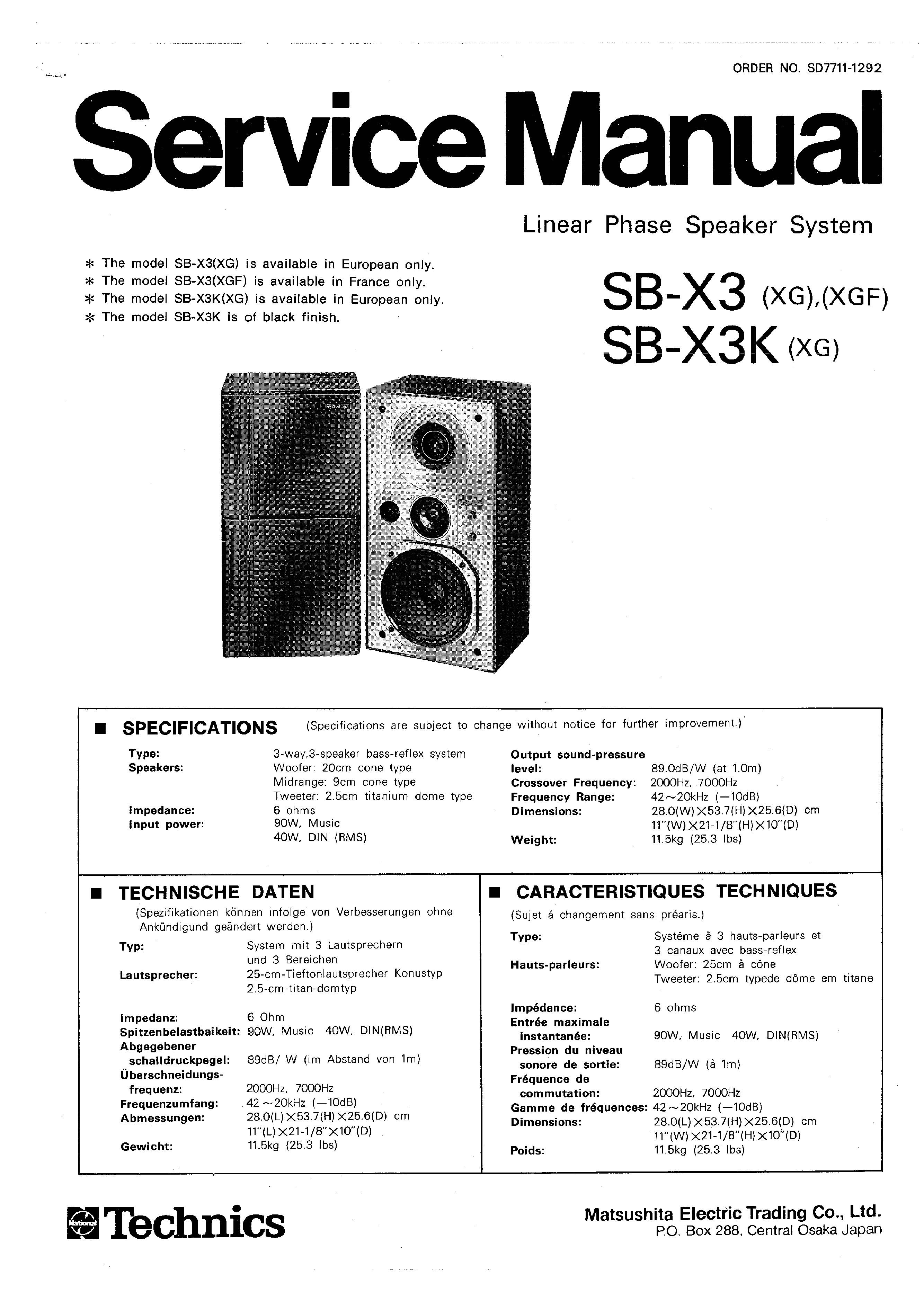 Technics SB-X3