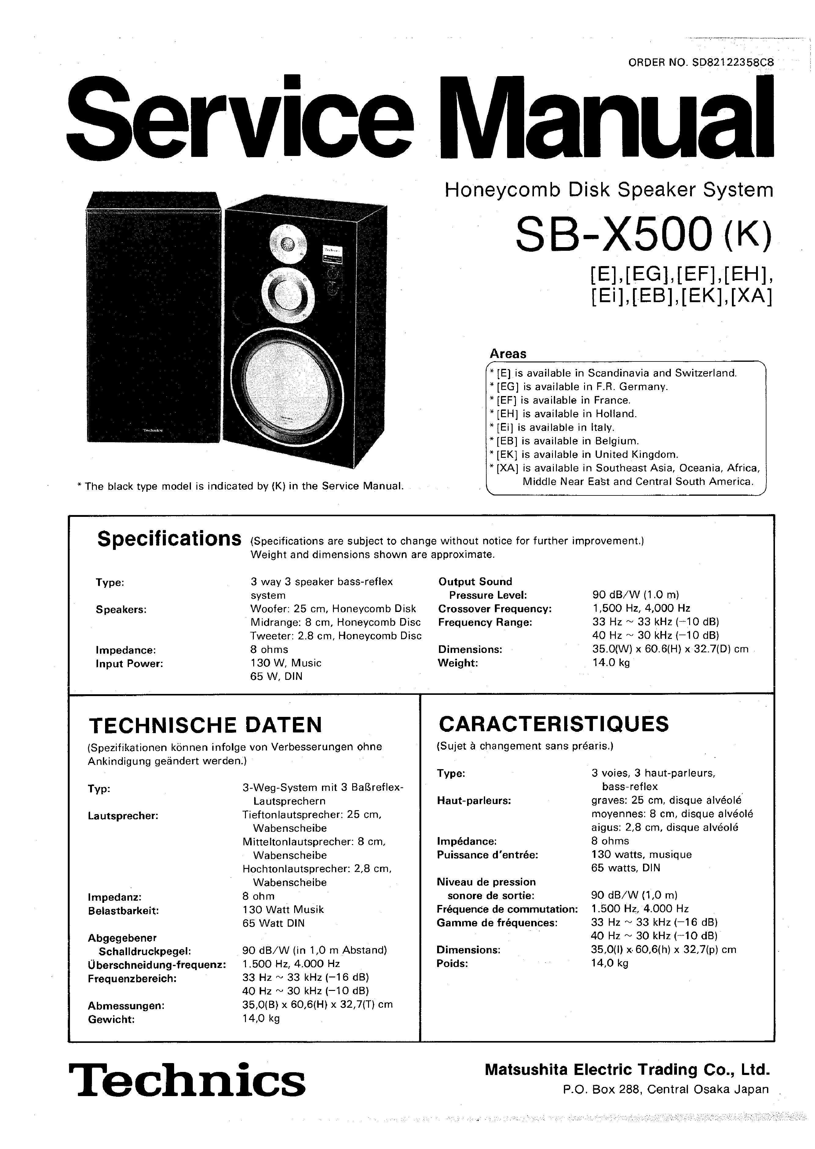 Technics SB-X500