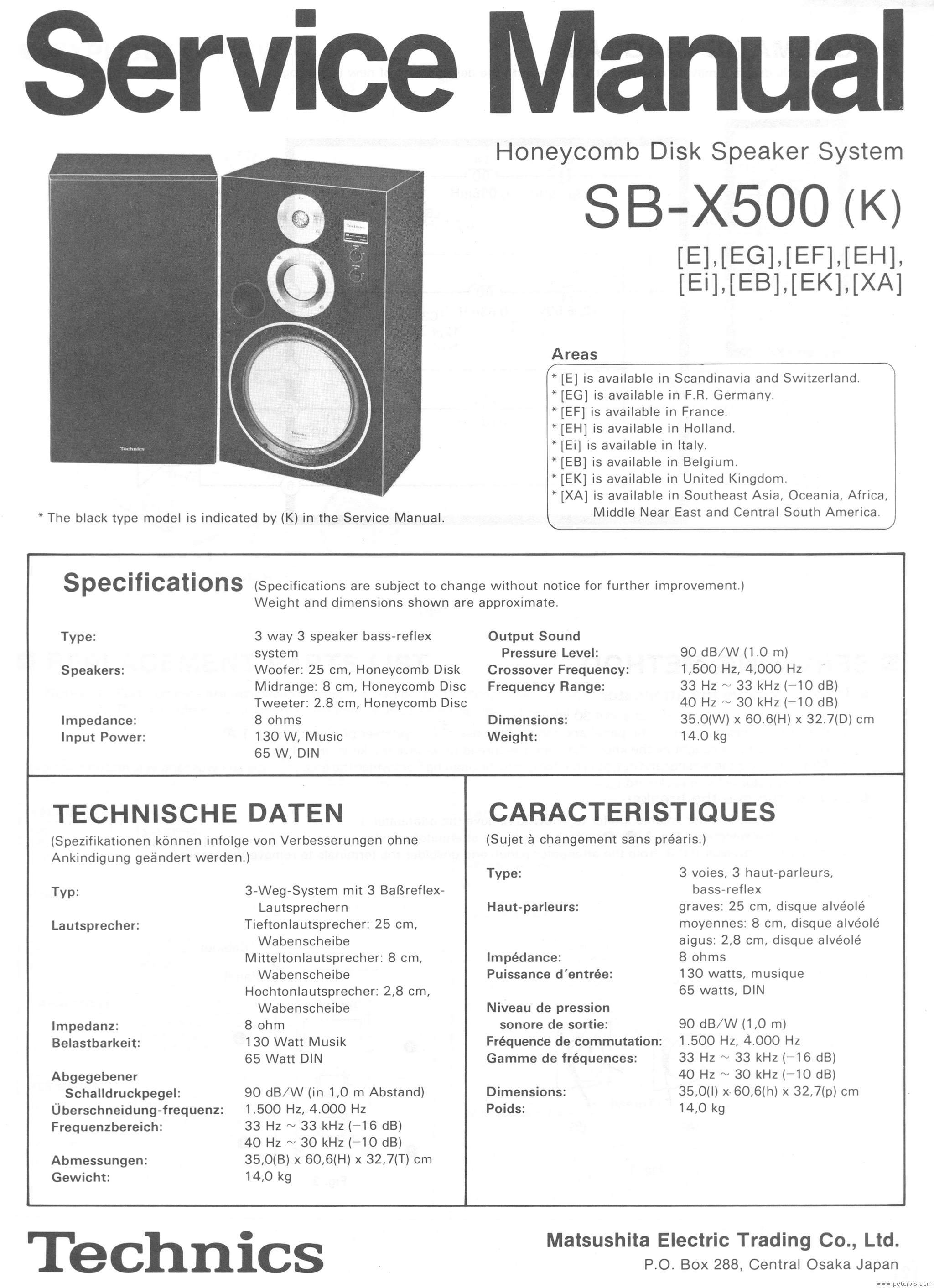 Technics SB-X500