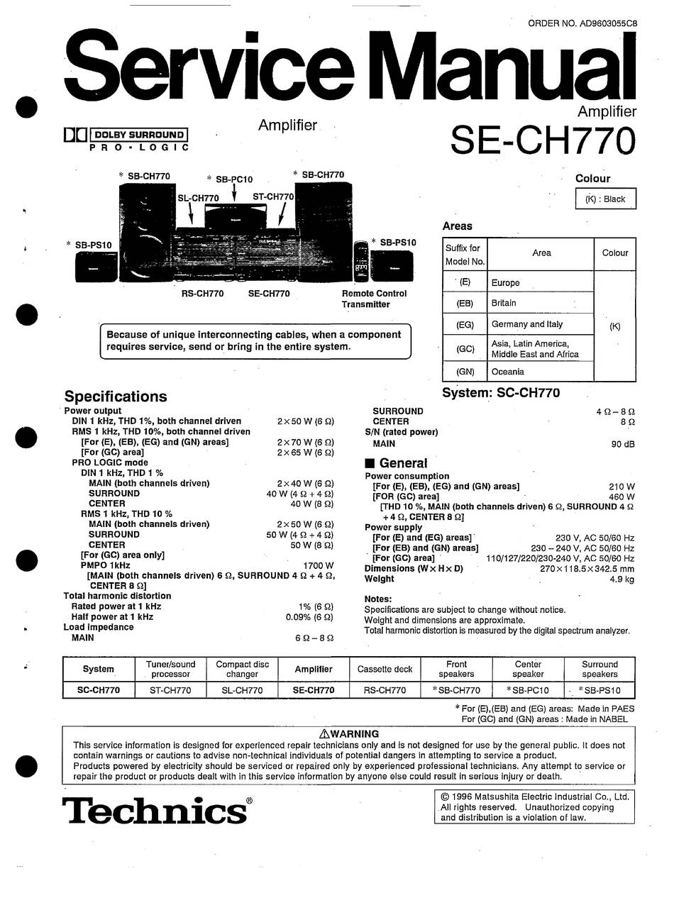 Technics SE-CH770