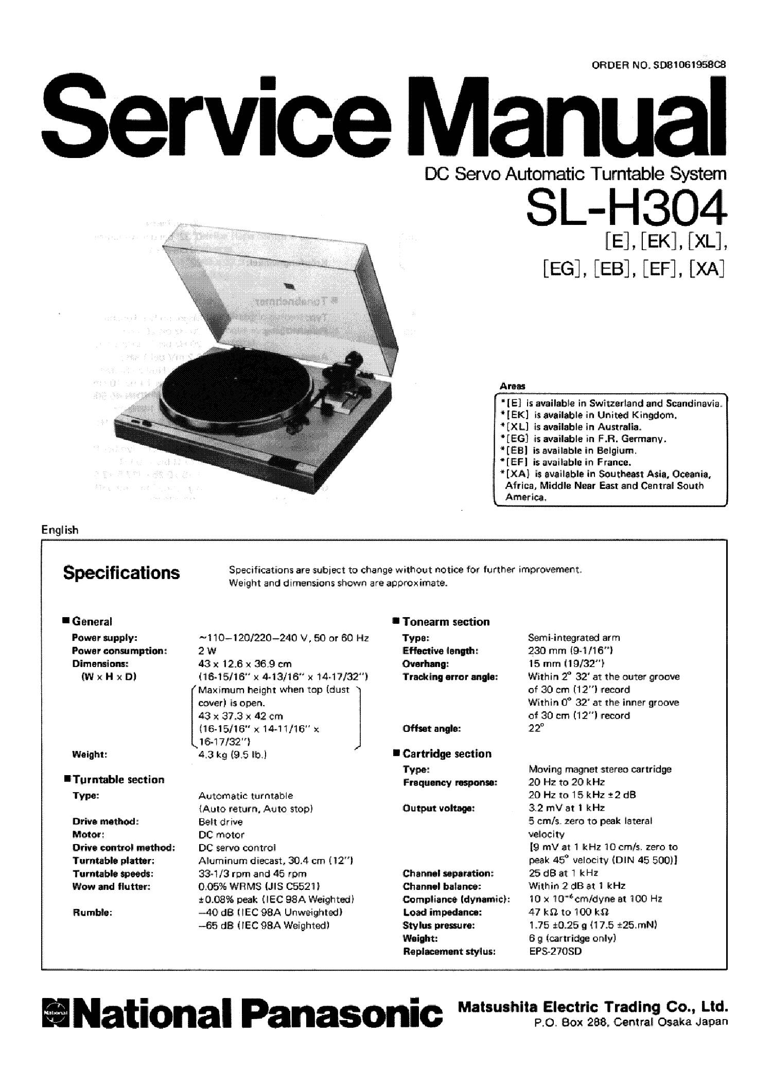 Technics SL-H304