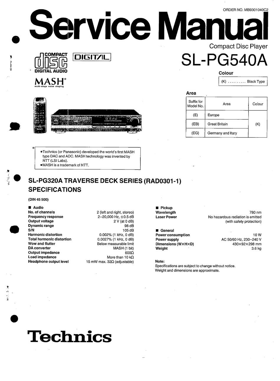 Technics SL-PG540A
