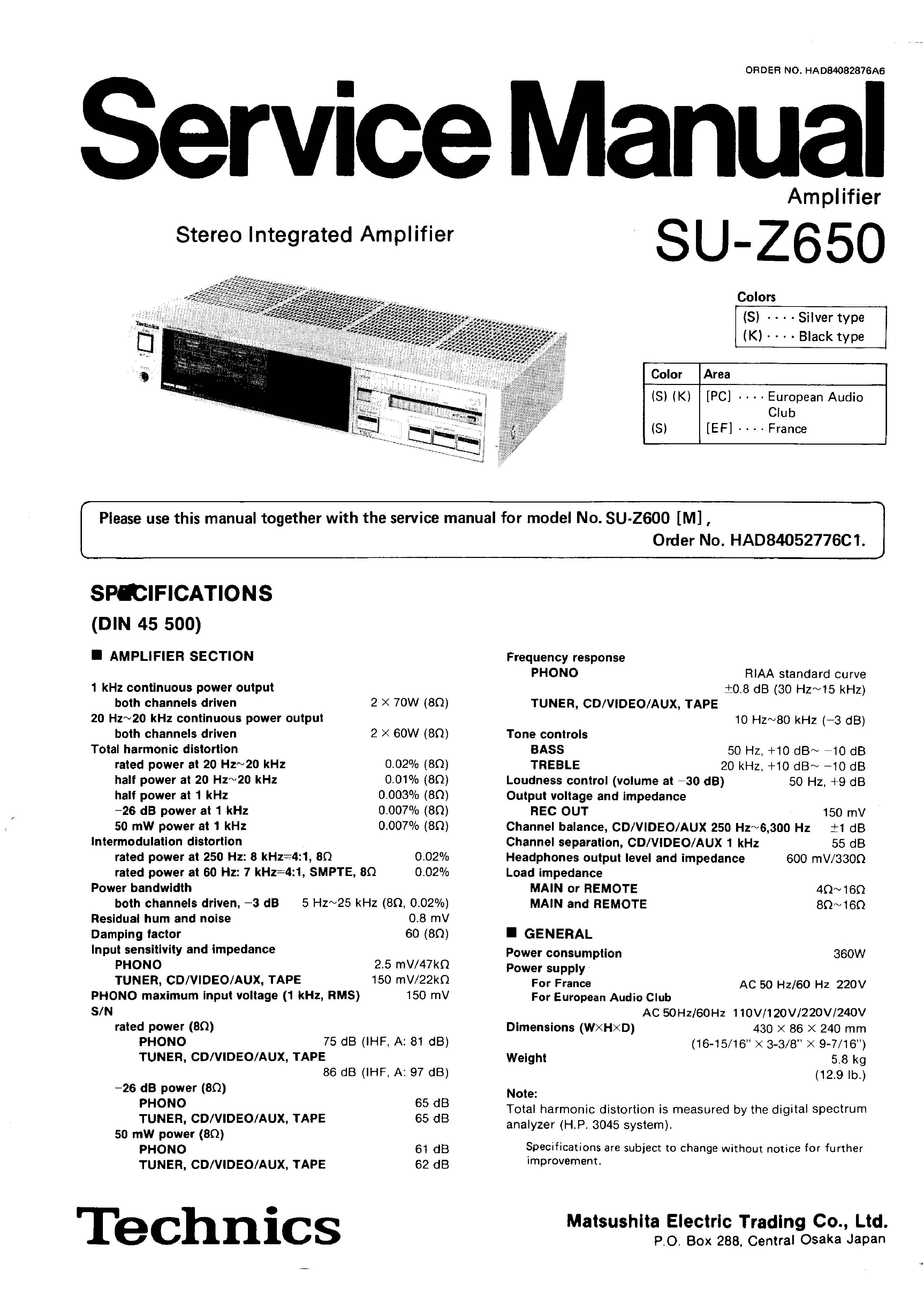 Technics SU-Z650