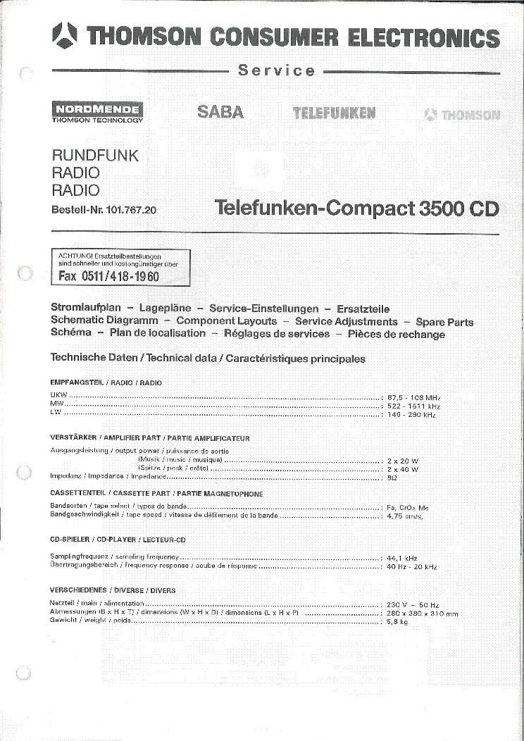 Telefunken Compact 3500 CD
