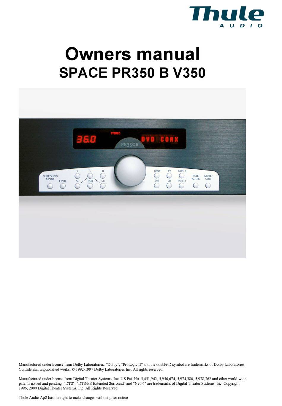 Thule Audio Space PR350B