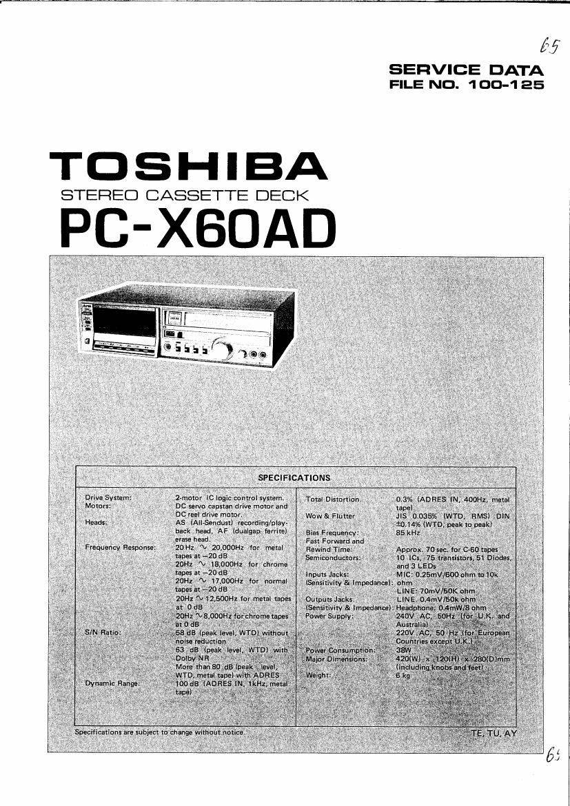 Toshiba PC-X60AD