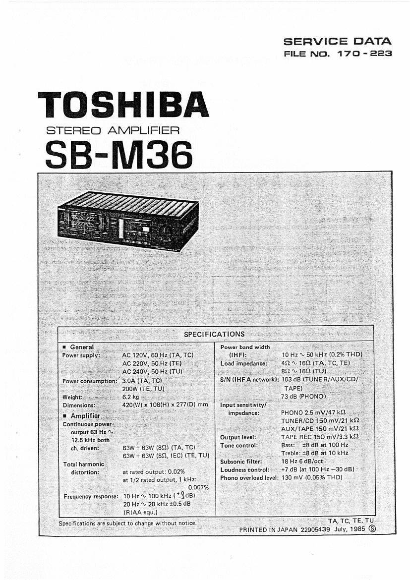 Toshiba SB-M36
