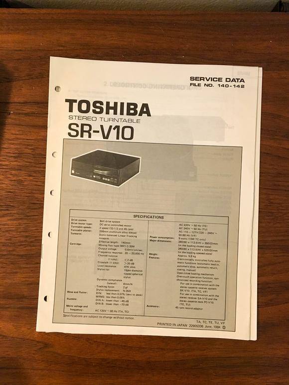 Toshiba SR-V10