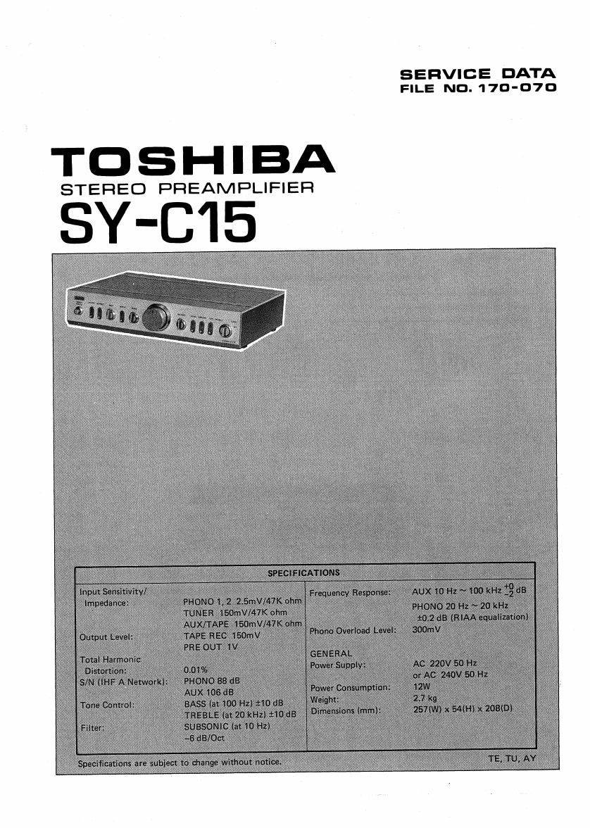 Toshiba SY-C15