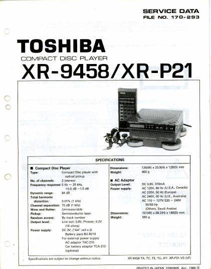 Toshiba XR-P21