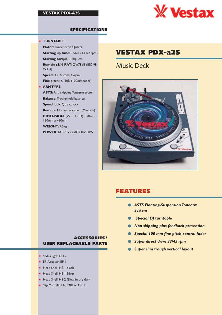 Vestax PDX-a2 S