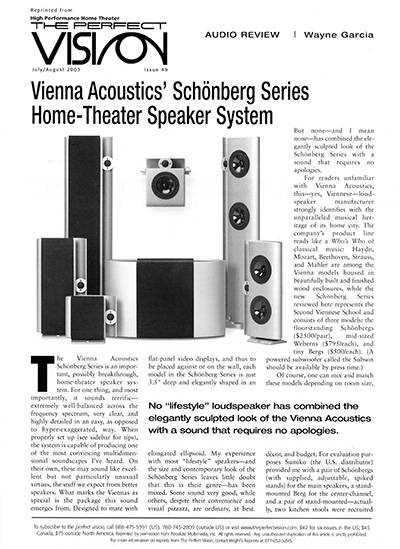 Vienna Acoustics Schonberg
