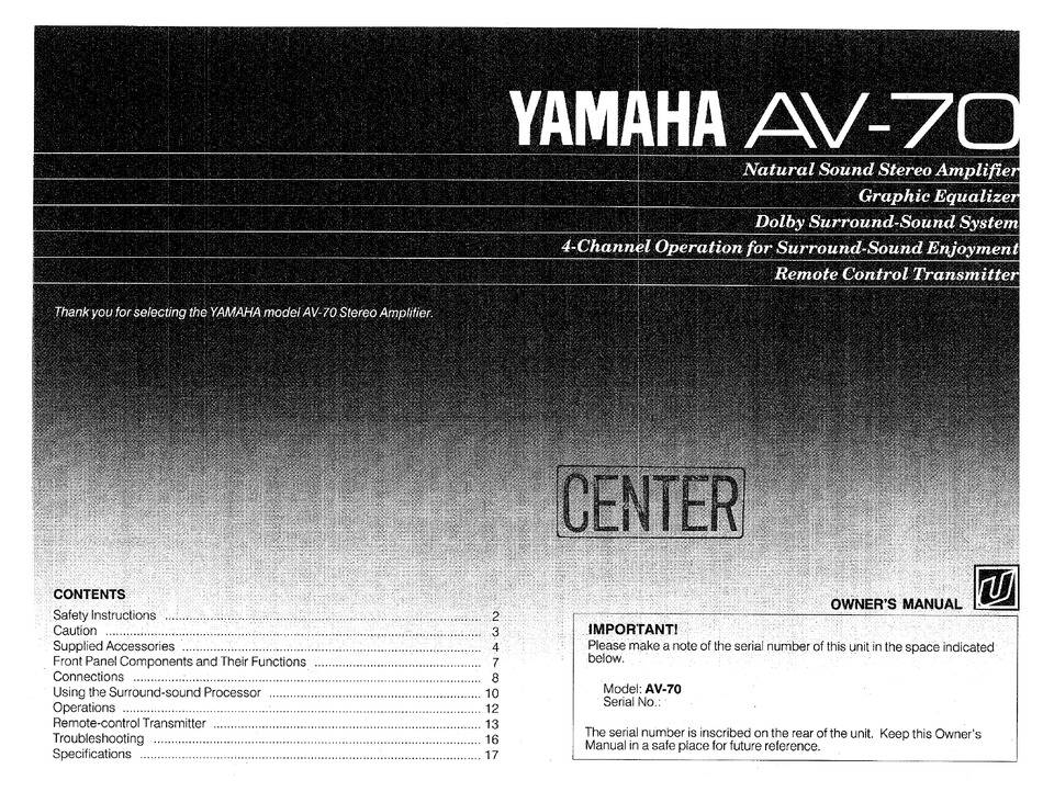 Yamaha AV-70