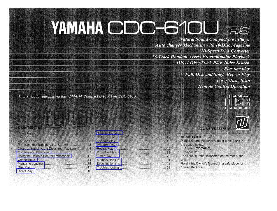 Yamaha CDC-610