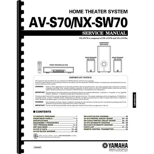 Yamaha NX-SW70 (NX-AVS70)