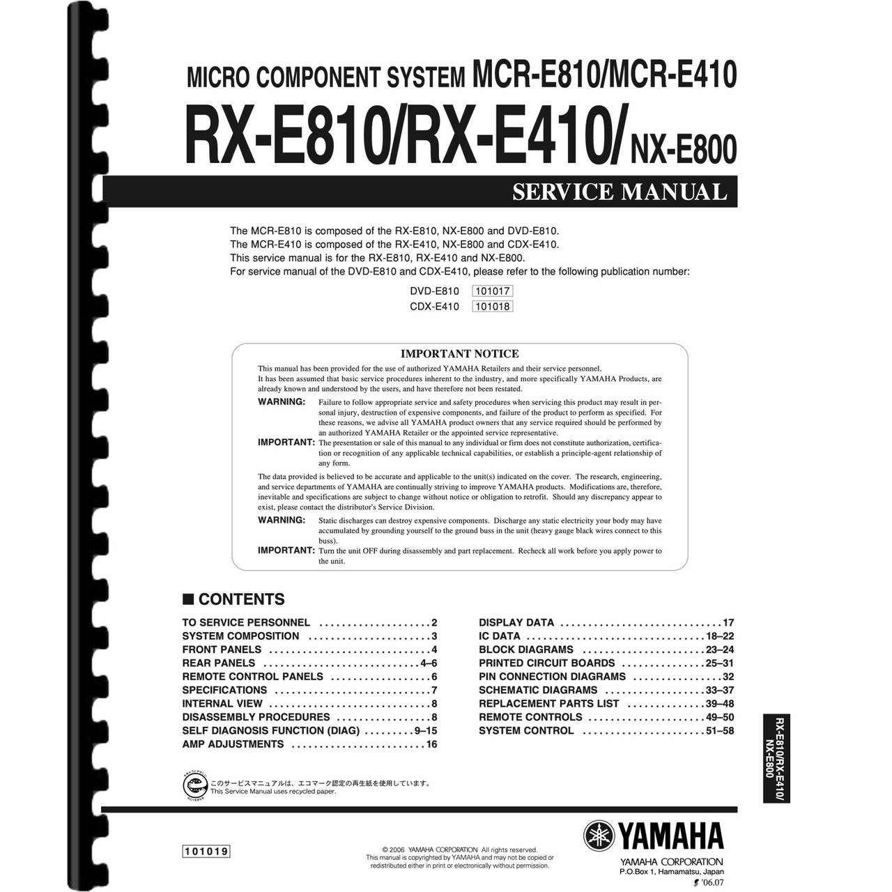 Yamaha RX-E410