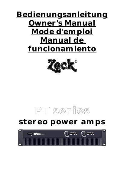 Zeck Audio MCA604
