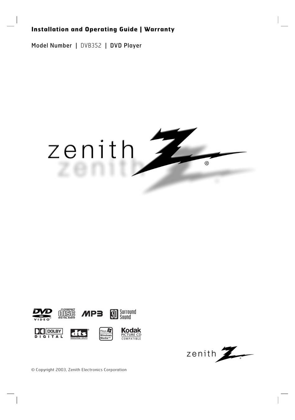 Zenith DVB352