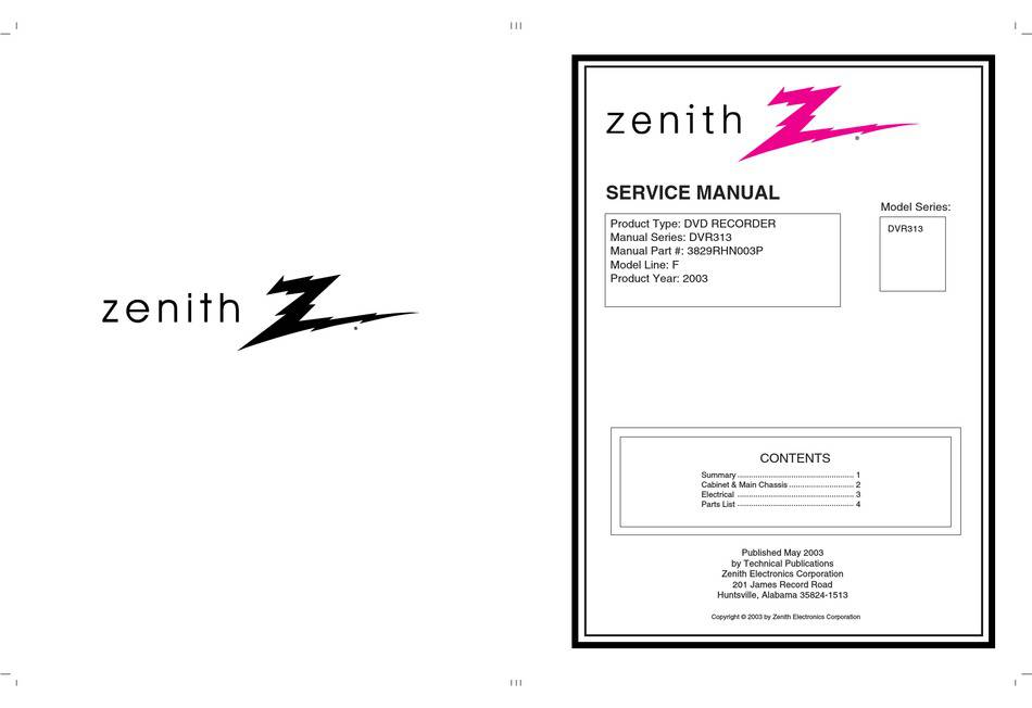 Zenith DVR313